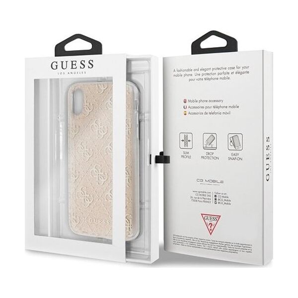 Guess Guess GUHCPXPCU4GLGO iPhone X/Xs złoty/gold hard case 4G Glitter