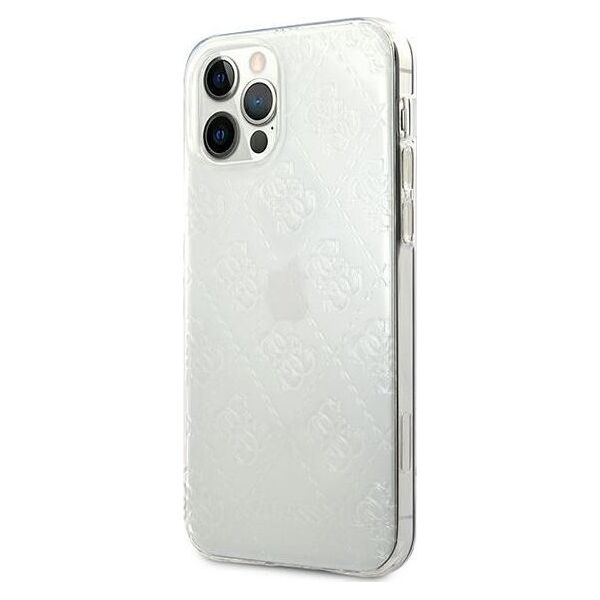 Guess Guess GUHCP12M3D4GTR iPhone 12/12 Pro 6,1 transparent hardcase 4G 3D Pattern Collection