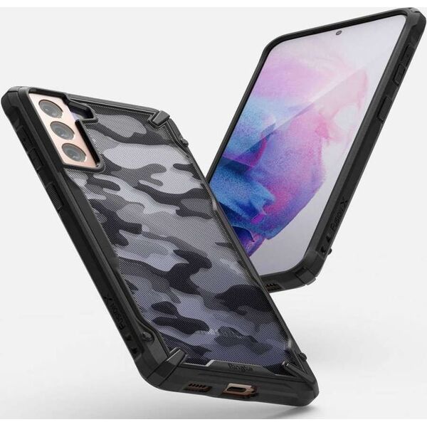 Ringke Etui Ringke Fusion-X Design Samsung Galaxy S21+ Plus Camo (Moro) Black