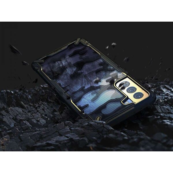 Ringke Etui Ringke Fusion-X Design Samsung Galaxy S21+ Plus Camo (Moro) Black