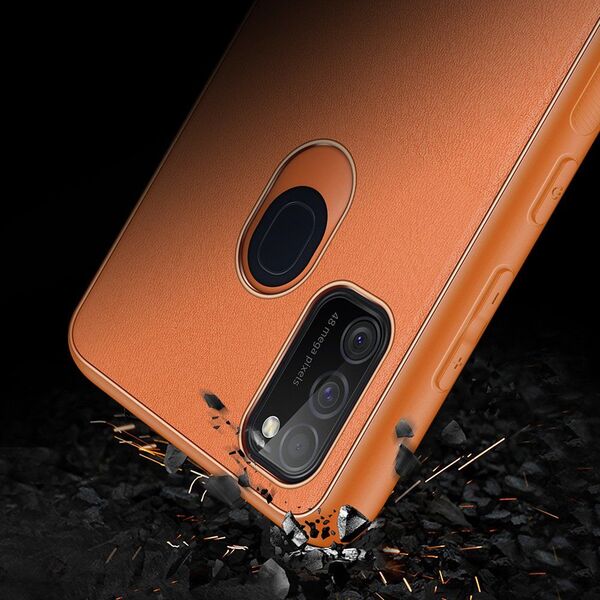 Dux Ducis Dux Ducis Yolo eleganckie etui pokrowiec ze skóry ekologicznej Samsung Galaxy M30s pomarańczowy