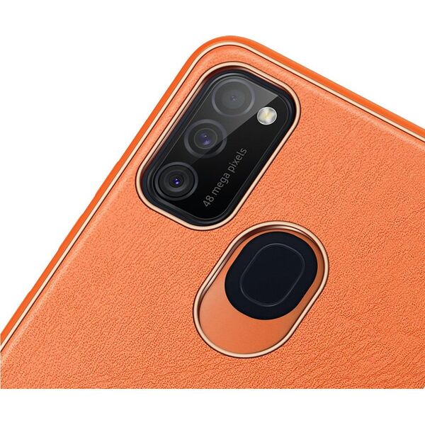 Dux Ducis Dux Ducis Yolo eleganckie etui pokrowiec ze skóry ekologicznej Samsung Galaxy M30s pomarańczowy