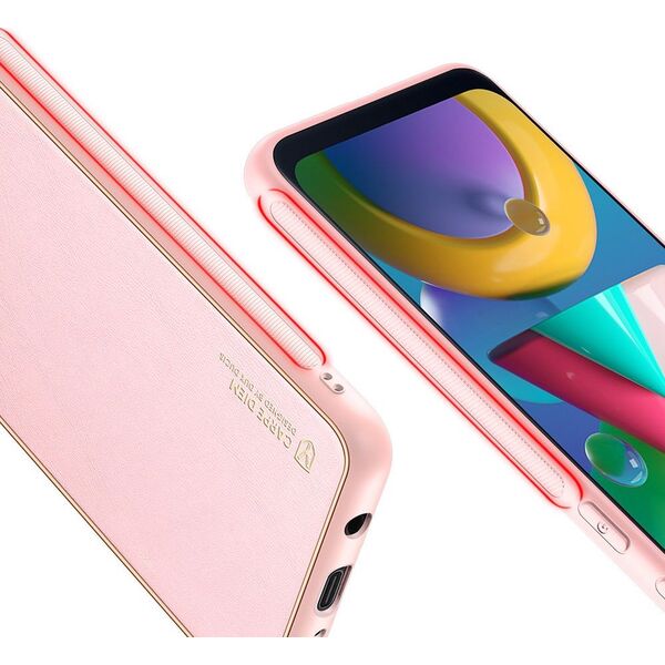 Dux Ducis Dux Ducis Yolo eleganckie etui pokrowiec ze skóry ekologicznej Samsung Galaxy M30s różowy