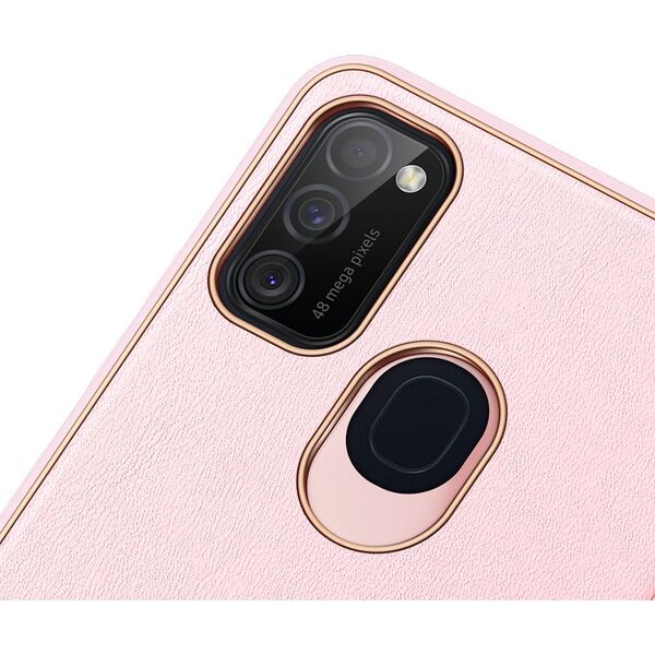 Dux Ducis Dux Ducis Yolo eleganckie etui pokrowiec ze skóry ekologicznej Samsung Galaxy M30s różowy