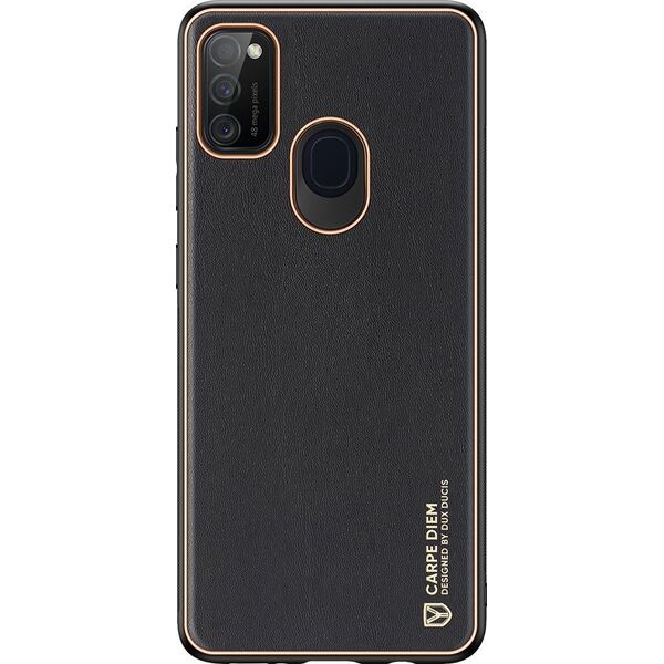 Dux Ducis Dux Ducis Yolo eleganckie etui pokrowiec ze skóry ekologicznej Samsung Galaxy M30s czarny