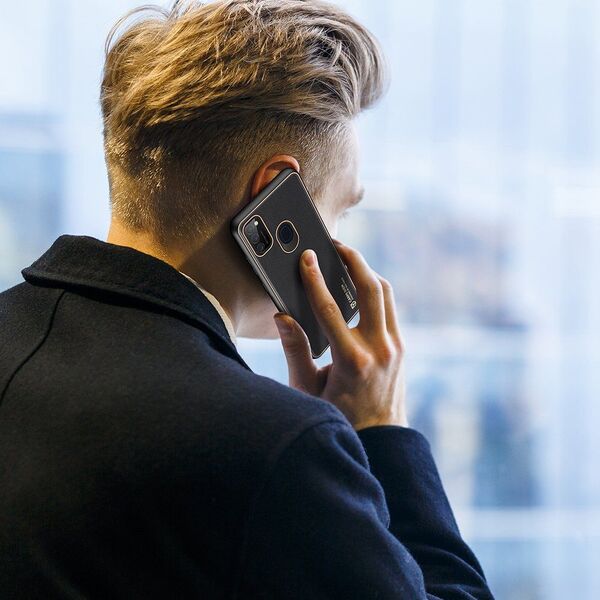 Dux Ducis Dux Ducis Yolo eleganckie etui pokrowiec ze skóry ekologicznej Samsung Galaxy M30s czarny