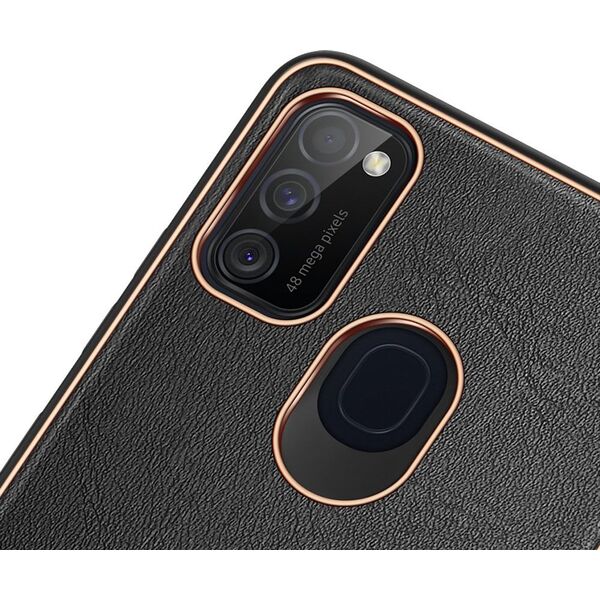 Dux Ducis Dux Ducis Yolo eleganckie etui pokrowiec ze skóry ekologicznej Samsung Galaxy M30s czarny