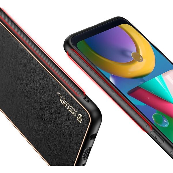Dux Ducis Dux Ducis Yolo eleganckie etui pokrowiec ze skóry ekologicznej Samsung Galaxy M30s czarny