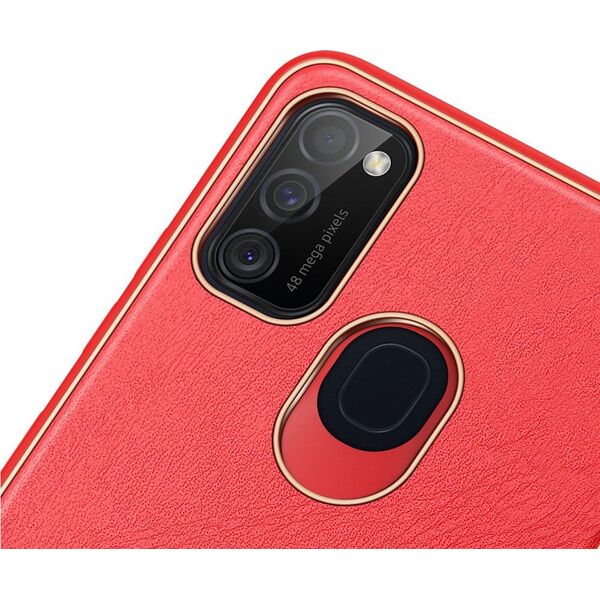 Dux Ducis Dux Ducis Yolo eleganckie etui pokrowiec ze skóry ekologicznej Samsung Galaxy M30s czerwony