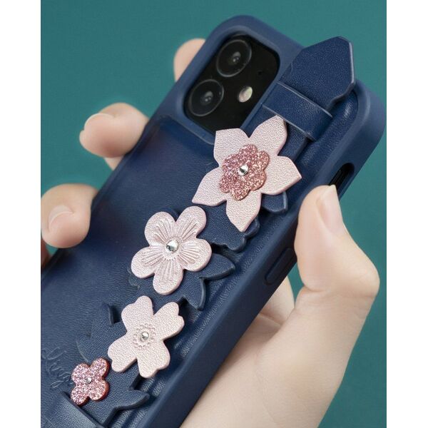 Kingxbar Kingxbar Sweet Series żelowe etui ozdobione oryginalnymi Kryształami Swarovskiego z podstawką iPhone 12 Pro / iPhone 12 zielony