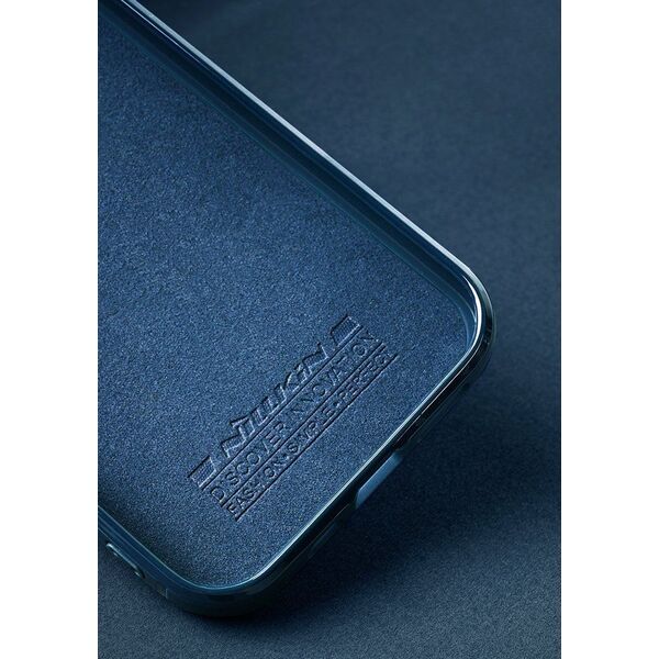Nillkin Nillkin Aoge Leather Case elastyczne pancerne etui z prawdziwej skóry z kieszonką iPhone 12 mini czarny