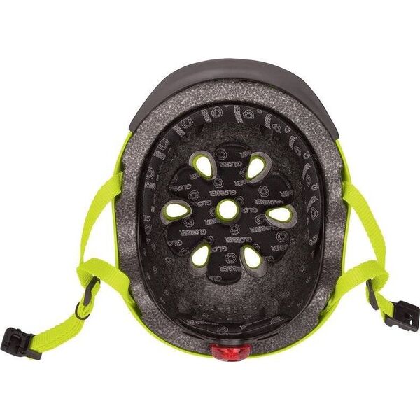 Globber Kask dziecięcy Globber Elite Lights 507-106 Lime Green-Flower Uniwersalny