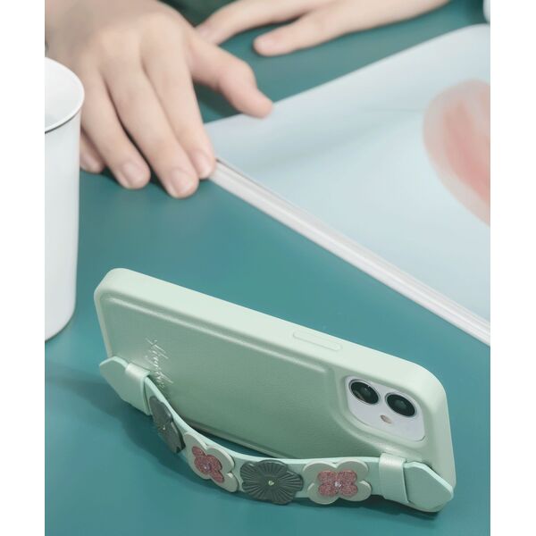 Kingxbar Kingxbar Sweet Series żelowe etui ozdobione oryginalnymi Kryształami Swarovskiego z podstawką iPhone 12 Pro Max czarny