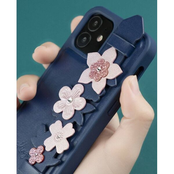 Kingxbar Kingxbar Sweet Series żelowe etui ozdobione oryginalnymi Kryształami Swarovskiego z podstawką iPhone 12 Pro Max czarny