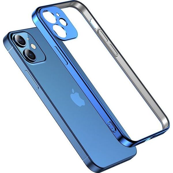 Joyroom Joyroom New Beauty Series ultra cienkie przezroczyste etui z metaliczną ramką do iPhone 12 Pro Max czarny (JR-BP744)