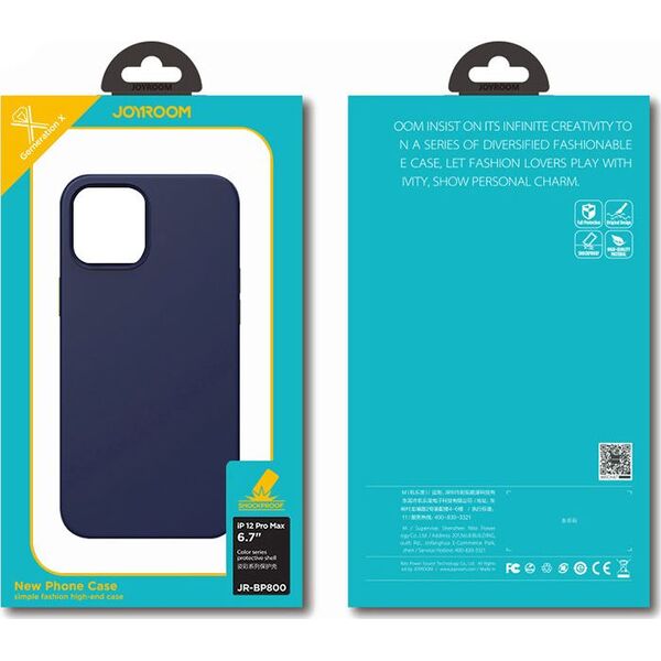 Joyroom Joyroom Color Series ochronne etui do iPhone 12 Pro Max czarny (JR-BP800)