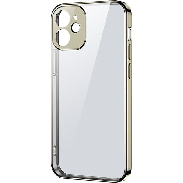 Joyroom Joyroom New Beauty Series ultra cienkie przezroczyste etui z metaliczną ramką do iPhone 12 Pro Max złoty (JR-BP744)