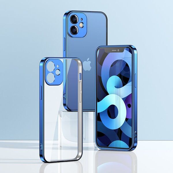 Joyroom Joyroom New Beauty Series ultra cienkie przezroczyste etui z metaliczną ramką do iPhone 12 Pro Max złoty (JR-BP744)