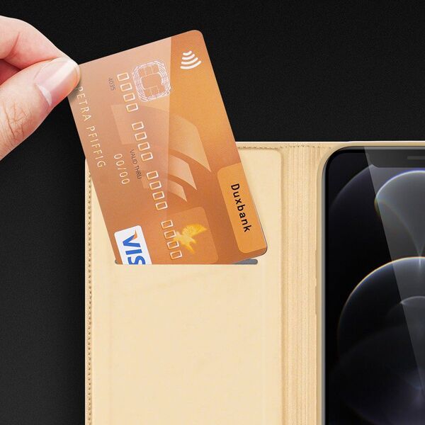 Dux Ducis Dux Ducis Skin Pro kabura etui pokrowiec z klapką iPhone 13 Pro złoty