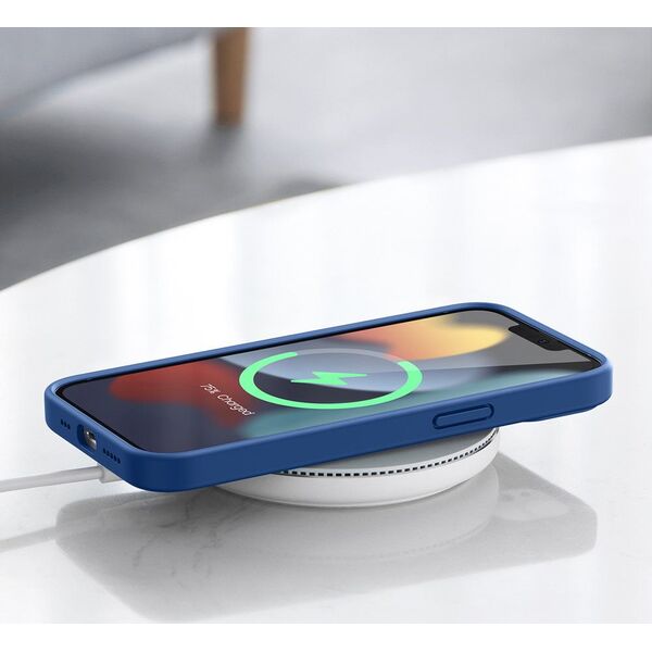 Ugreen Ugreen Protective Silicone Case gumowe elastyczne silikonowe etui pokrowiec iPhone 13 Pro Max niebieski