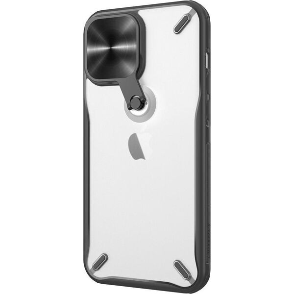 Nillkin Nillkin Cyclops Case wytrzymałe etui z osłoną na aparat i składaną podstawką iPhone 13 Pro Max czarny