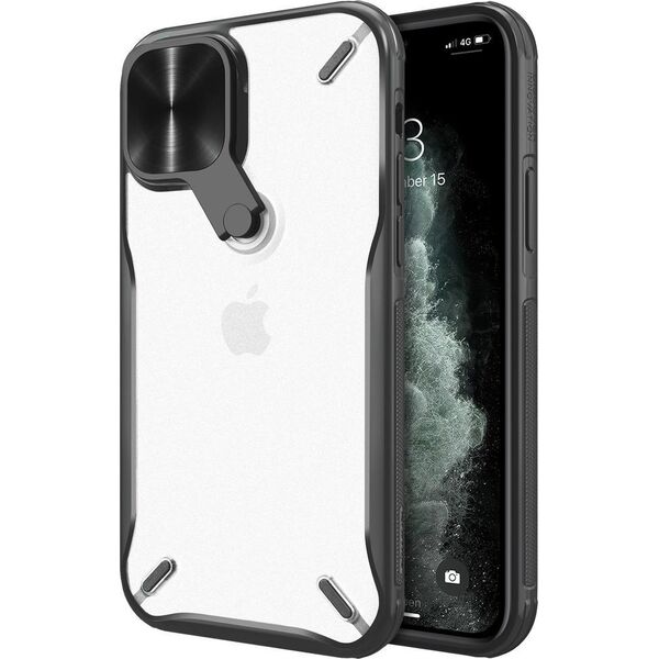 Nillkin Nillkin Cyclops Case wytrzymałe etui z osłoną na aparat i składaną podstawką iPhone 13 Pro Max czarny