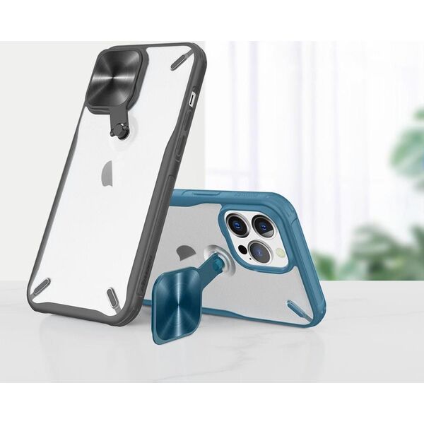 Nillkin Nillkin Cyclops Case wytrzymałe etui z osłoną na aparat i składaną podstawką iPhone 13 Pro Max czarny