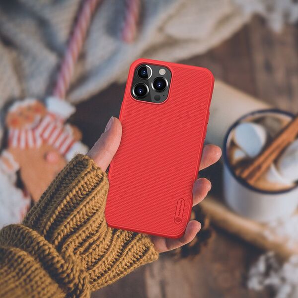 Nillkin Nillkin Super Frosted Shield Pro Wytrzymałe Etui Pokrowiec Iphone 13 Pro Max Czerwony