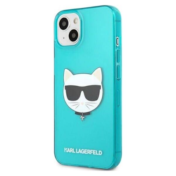 Karl Lagerfeld Etui Karl Lagerfeld KLHCP13SCHTRB Apple iPhone 13 mini niebieski/blue hardcase Glitter Choupette Fluo