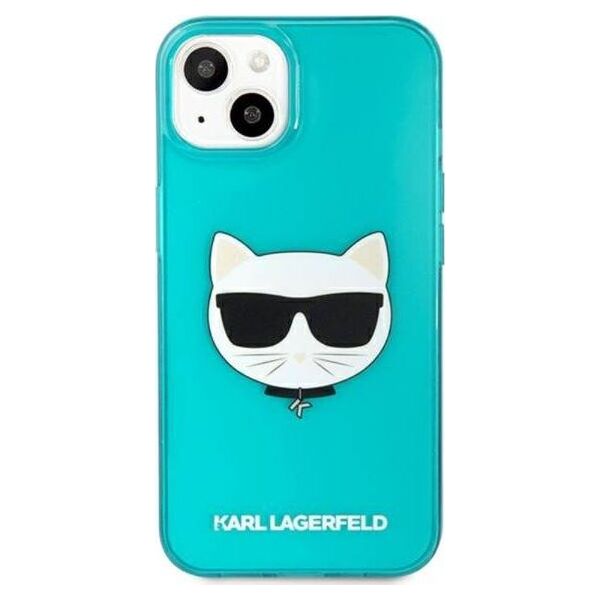 Karl Lagerfeld Etui Karl Lagerfeld KLHCP13SCHTRB Apple iPhone 13 mini niebieski/blue hardcase Glitter Choupette Fluo