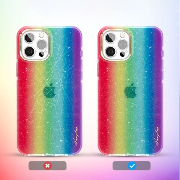 Kingxbar Kingxbar Ombre etui pokrowiec iPhone 12 Pro Max wielokolorowy