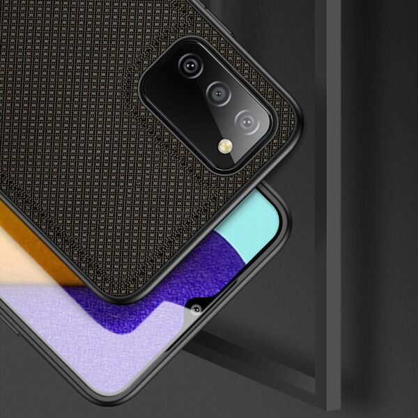 Dux Ducis Dux Ducis Fino etui pokrowiec pokryty nylonowym materiałem Samsung Galaxy A03s zielony