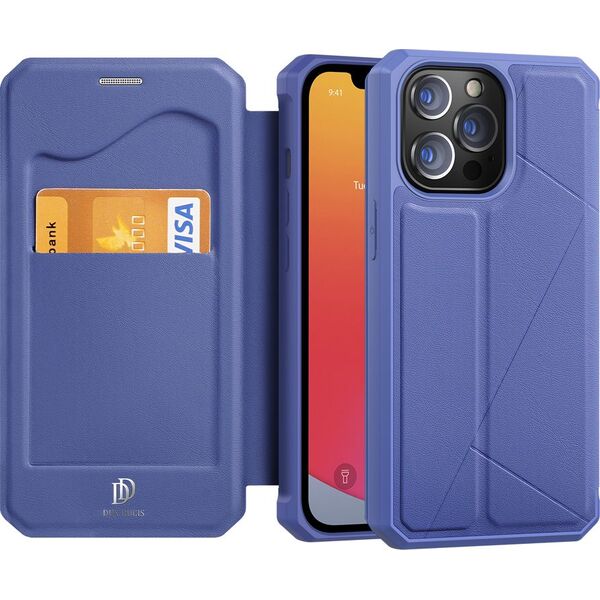 Dux Ducis DUX DUCIS Skin X kabura etui pokrowiec z klapką iPhone 13 Pro niebieski
