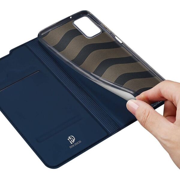 Dux Ducis Etui SAMSUNG GALAXY A03S z klapką Dux Ducis skórzane Skin Leather granatowe