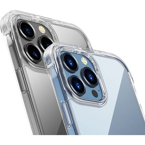 Joyroom Joyroom Magnetic Defender magnetyczne etui do iPhone 13 pancerny pokrowiec z haczykami podstawką przezroczysty (kompatybilne z MagSafe)