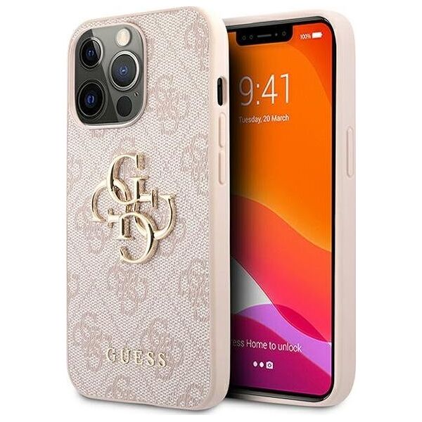 Guess Guess GUHCP13L4GMGPI iPhone 13 Pro / 13 6,1" różowy/pink hardcase 4G Big Metal Logo