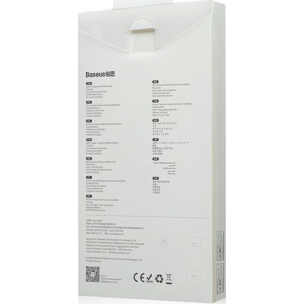 Baseus Baseus Frosted Glass Case etui pokrowiec do iPhone 13 Pro sztywna obudowa z żelową ramką czarny (ARWS000401)