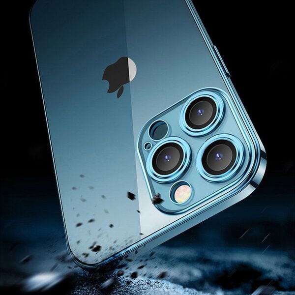 Joyroom Joyroom Chery Mirror Case etui pokrowiec do iPhone 13 Pro obudowa z metaliczną ramką srebrny (JR-BP908 silver)