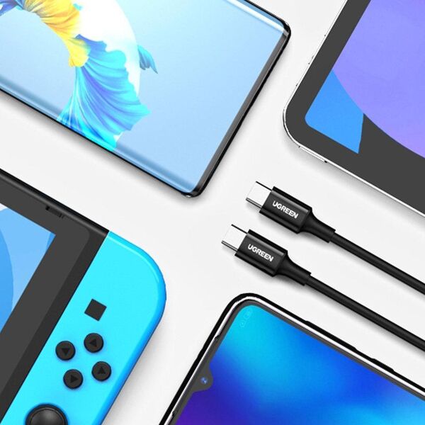 Kabel USB Ugreen USB-C - USB-C 1 m Biały (6957303865512)
