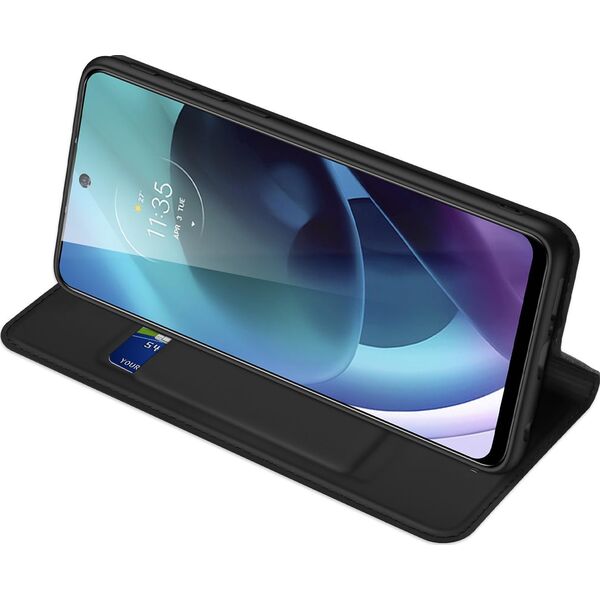 Dux Ducis Dux Ducis Skin Pro kabura etui pokrowiec z klapką Motorola Moto G71 5G czarny