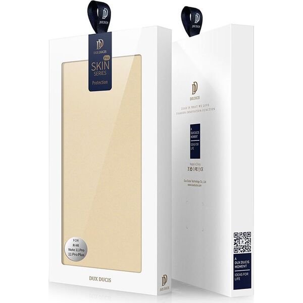 Dux Ducis Dux Ducis Skin Pro kabura etui pokrowiec z klapką Poco M4 Pro 5G złoty