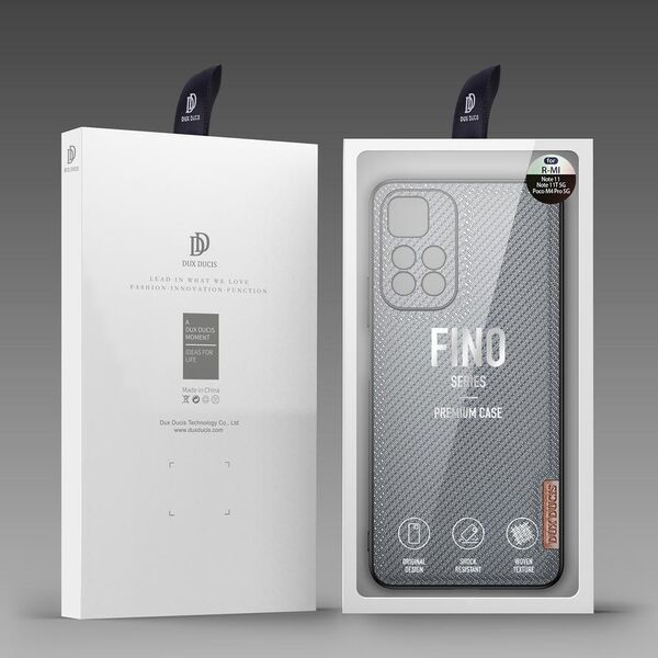 Dux Ducis Dux Ducis Fino etui pokrowiec pokryty nylonowym materiałem Poco M4 Pro 5G niebieski