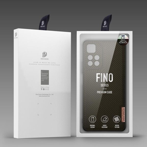 Dux Ducis Dux Ducis Fino etui pokrowiec pokryty nylonowym materiałem Poco M4 Pro 5G zielony