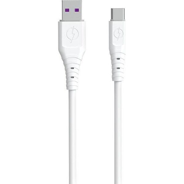 Kabel USB Dudao USB-A - USB-C 1 m Biały (6973687243388)