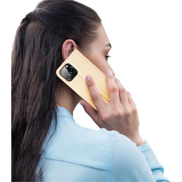 Dux Ducis Dux Ducis Skin Pro kabura etui pokrowiec z klapką iPhone 14 Pro Max złoty