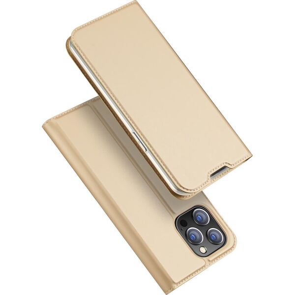 Dux Ducis Dux Ducis Skin Pro kabura etui pokrowiec z klapką iPhone 14 Pro złoty
