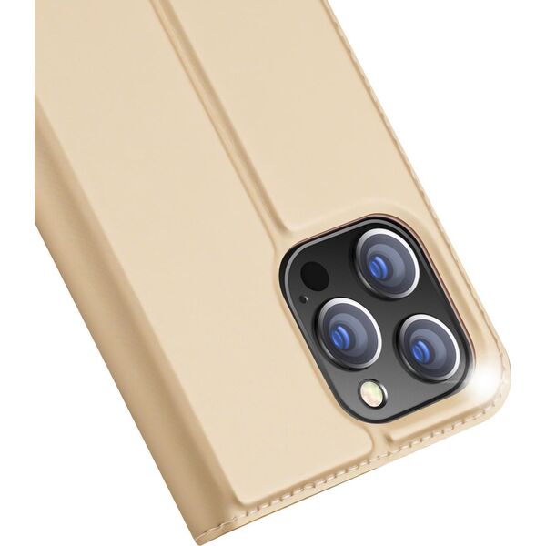 Dux Ducis Dux Ducis Skin Pro kabura etui pokrowiec z klapką iPhone 14 Pro złoty
