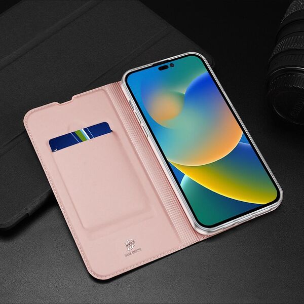 Dux Ducis Dux Ducis Skin Pro kabura etui pokrowiec z klapką iPhone 14 Pro złoty