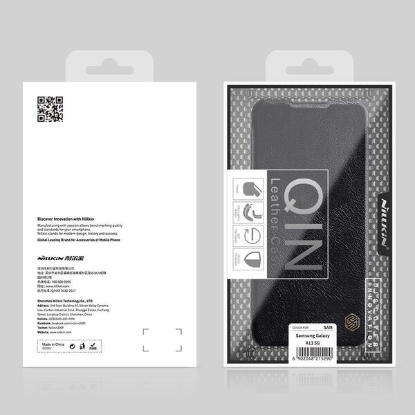 Nillkin Nillkin Qin skórzana kabura etui Samsung Galaxy A13 5G brązowy