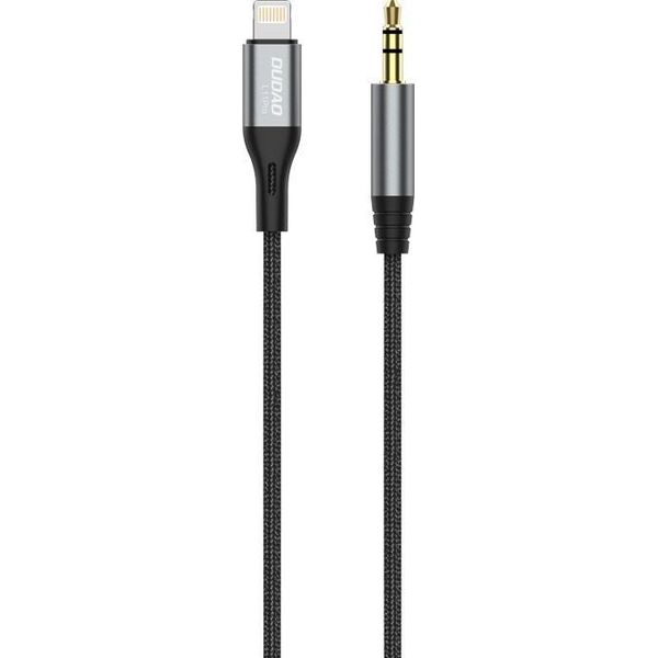Kabel USB Dudao Lightning - mini Jack 3.5 mm 1 m Szary (DDA224)